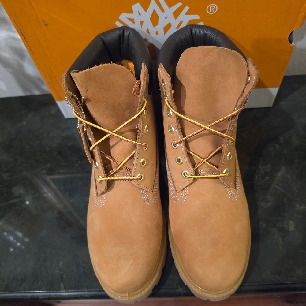 Timberland Mens Premium 6 Inch Waterproof Boot Wheat Nubuck TB110061 8.5M - Picture 3 of 13